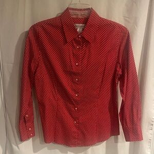 Draper’s & Damon’s Red Polka Dot Button-Up Shirt
100% cotton